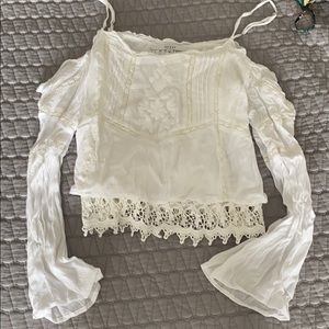 GUESS off shoulder white top